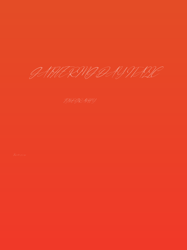 Gathering Day Italic Poster