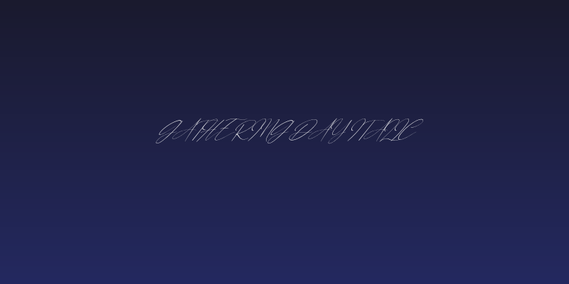 Gathering Day Italic Social Header