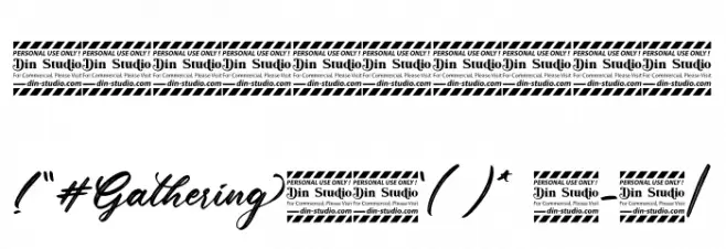 Gathering Personal Use Font OTHER CHARS