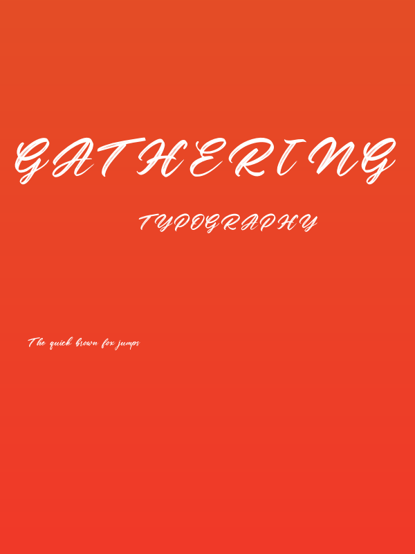 Gathering Personal Use Poster