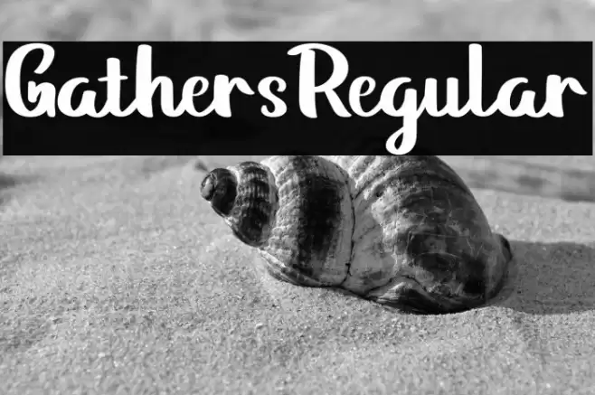 GathersRegular Font examples