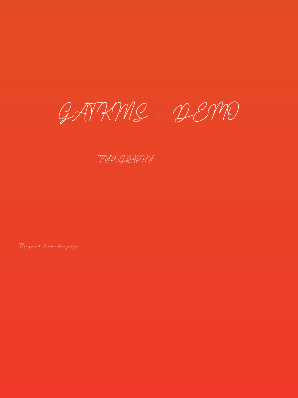 Gatkins - Demo Poster