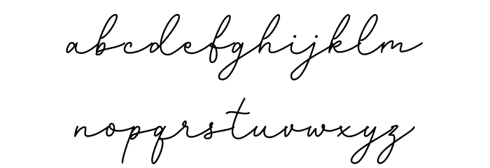 Gatkins - Demo Font LOWERCASE