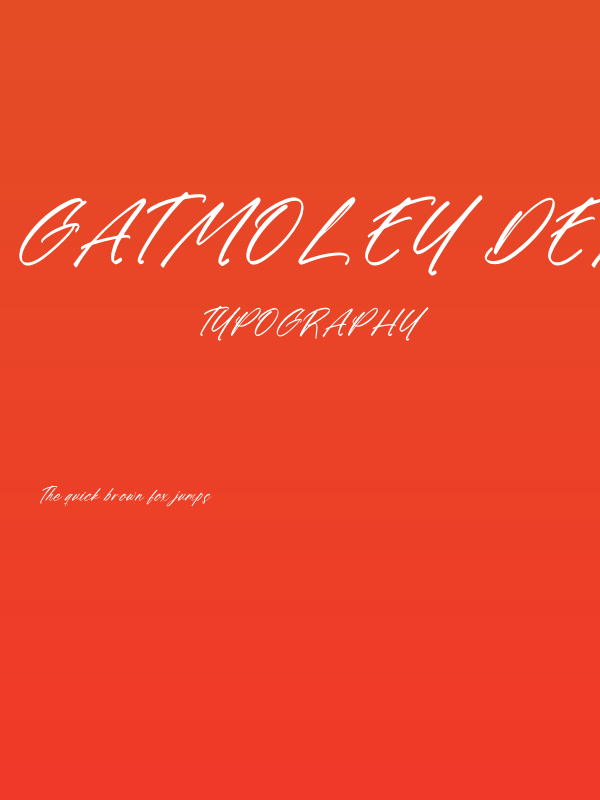 Gatmoley DEMO VERSION Italic Poster