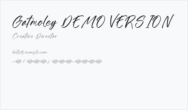 Gatmoley DEMO VERSION Business Card