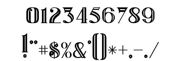 Gatsby Inline Font OTHER CHARS