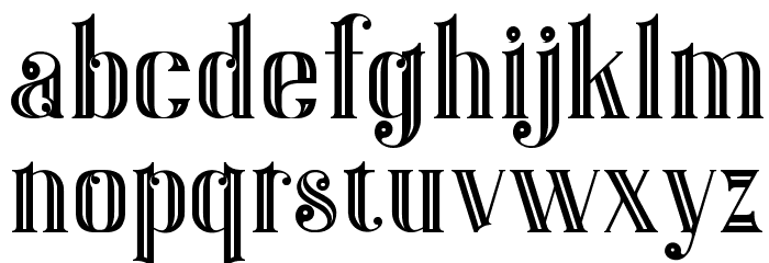 Gatsby Inline Font LOWERCASE