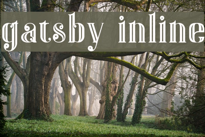 Gatsby Inline Шрифта examples