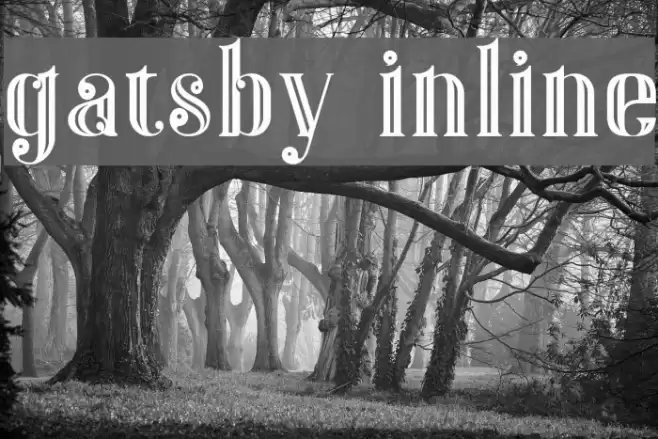 Gatsby Inline Font examples