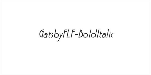 GatsbyFLF-BoldItalic Logo