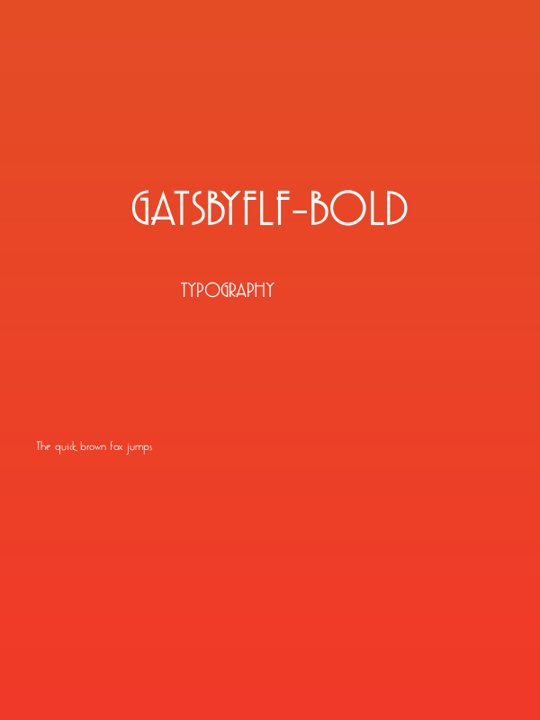 GatsbyFLF-Bold Poster
