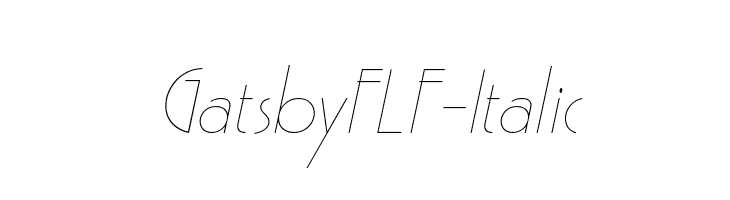 GatsbyFLF-Italic Font