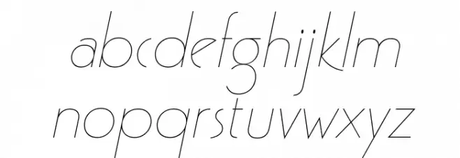 GatsbyFLF-Italic Caratteri MINUSCOLO