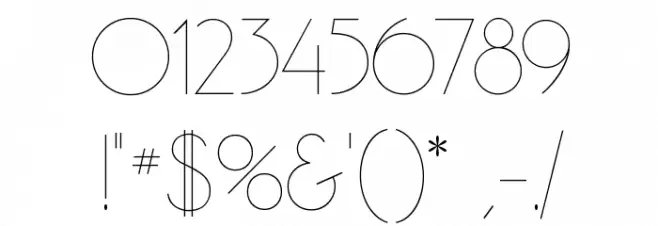 GatsbyFLF Font OTHER CHARS