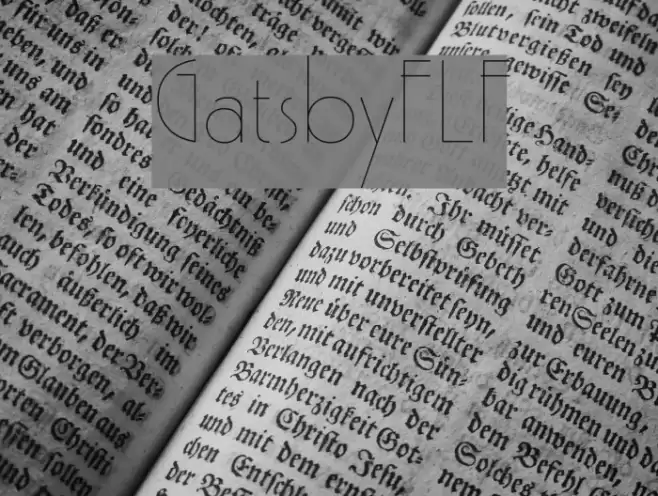 GatsbyFLF Font examples