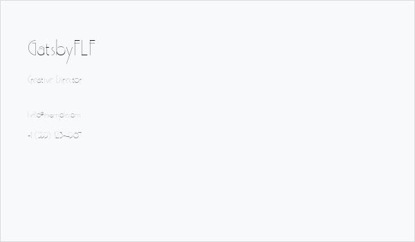 GatsbyFLF Business Card