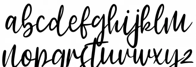 Gatshlie Font LOWERCASE