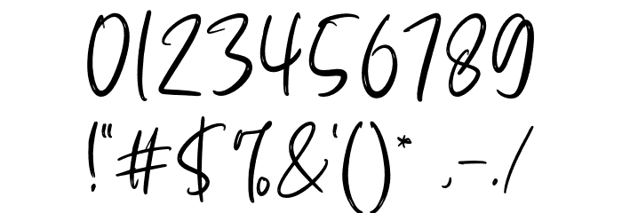 Gattegher-Regular Font OTHER CHARS