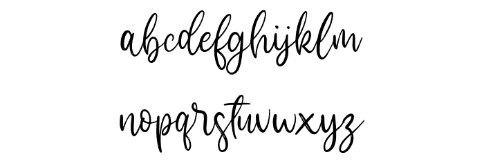 Gattegher-Regular Font LOWERCASE
