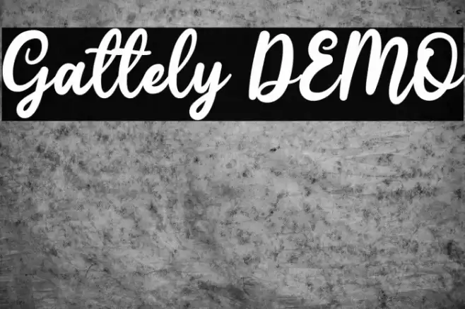 Gattely DEMO Font examples