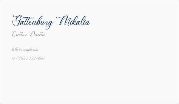 Gattenburg Mikalia Business Card