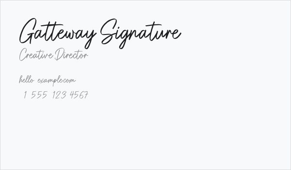 Gatteway Signature Business Card