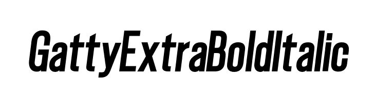 Gatty Extra Bold Italic  font caratteri gratis
