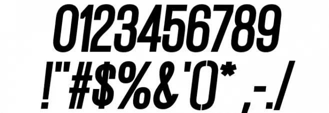 Gatty Extra Bold Italic Font OTHER CHARS