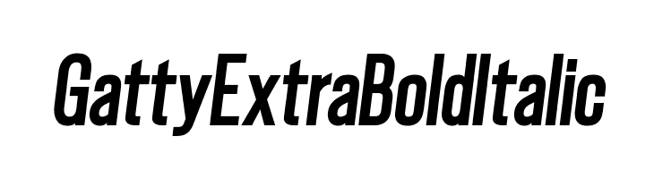 Gatty Extra Bold Italic  Free Fonts Download