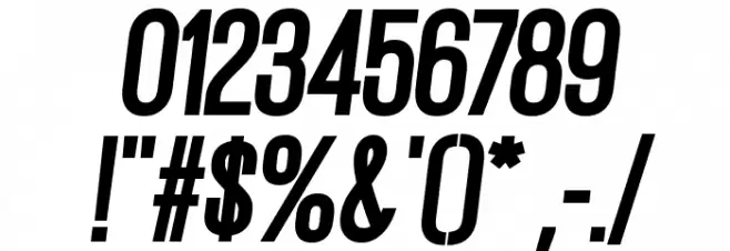 Gatty Extra Bold Italic Font OTHER CHARS