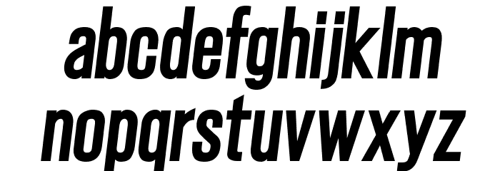 Gatty Extra Bold Italic Font LOWERCASE