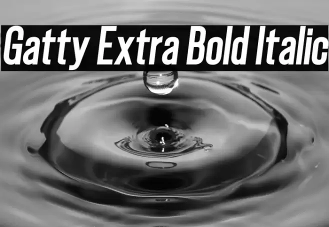 Gatty Extra Bold Italic Font examples