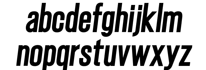 Gatty Extra Bold Italic Font LOWERCASE