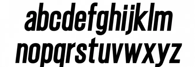 Gatty Extra Bold Italic Caratteri MINUSCOLO