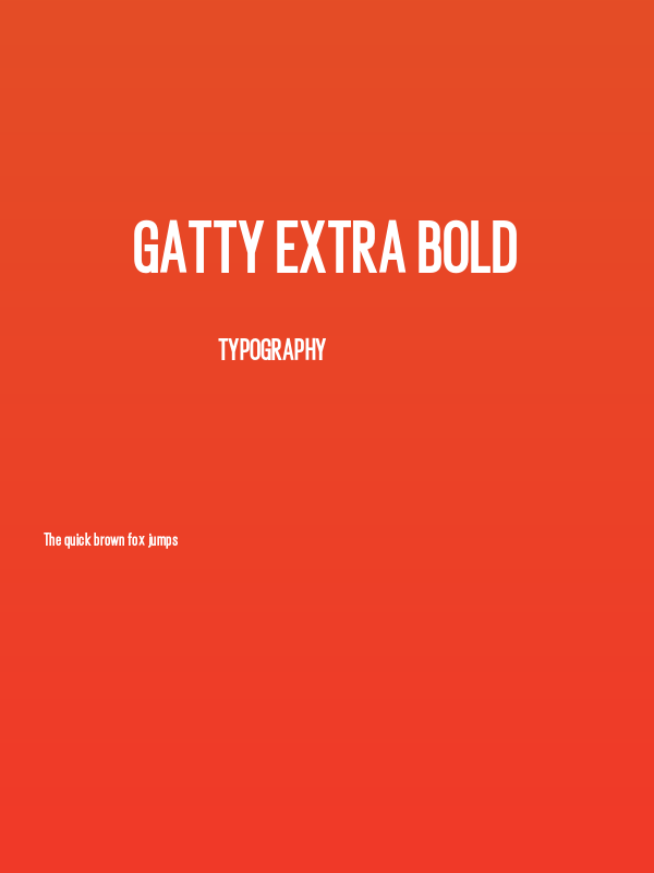 Gatty Extra Bold Poster