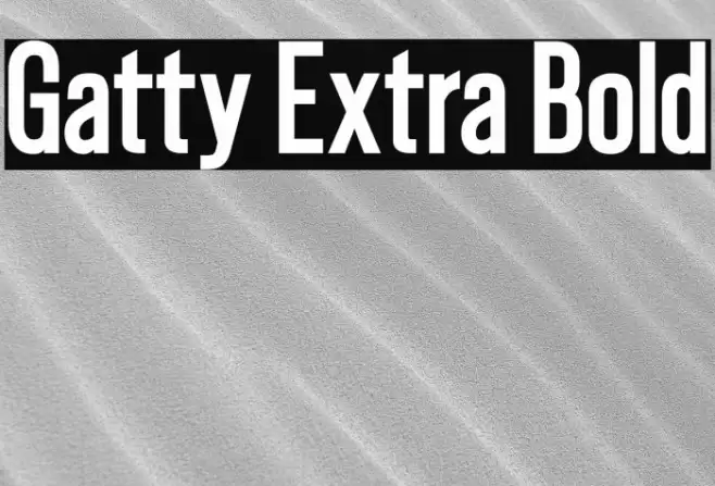 Gatty Extra Bold Font examples
