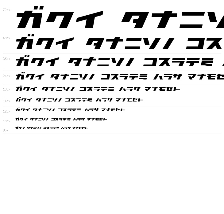 GauFontAtomic Waterfall