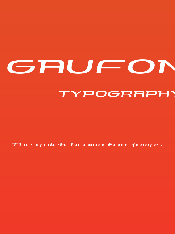 GauFontLoveRocket Poster