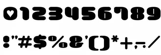 GauFontMilkChoco Font OTHER CHARS