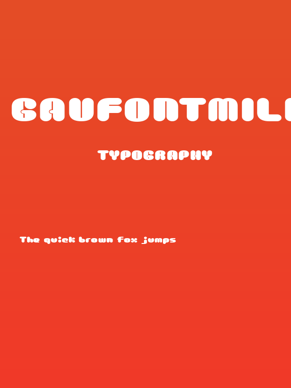 GauFontMilkChoco Poster