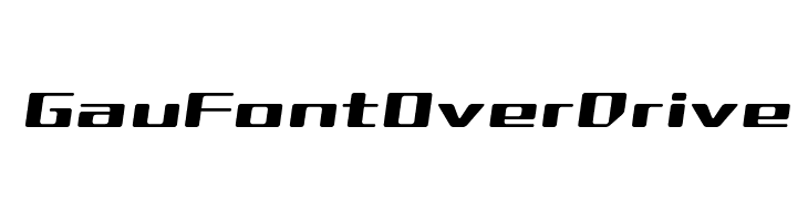 GauFontOverDrive  Frei Schriftart Herunterladen