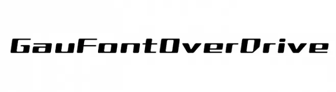 GauFontOverDrive  Fuentes Gratis Descargar