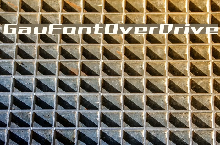 GauFontOverDrive Font examples