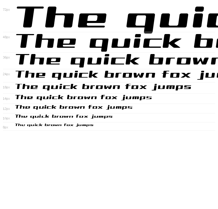 GauFontOverDrive Waterfall