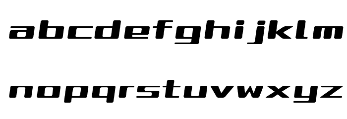 GauFontOverDrive Font LOWERCASE