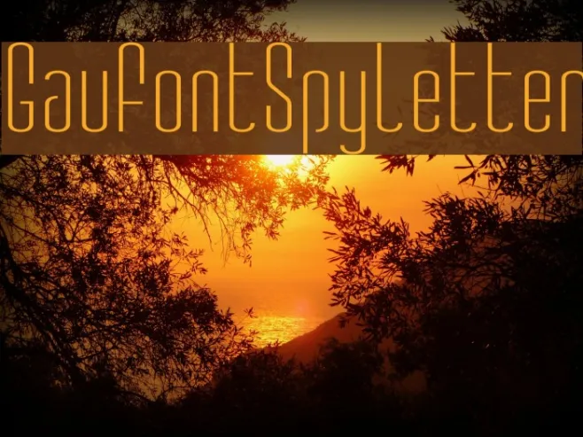 GauFontSpyLetter Example 1