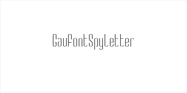 GauFontSpyLetter Logo