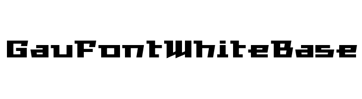 GauFontWhiteBase  Frei Schriftart Herunterladen