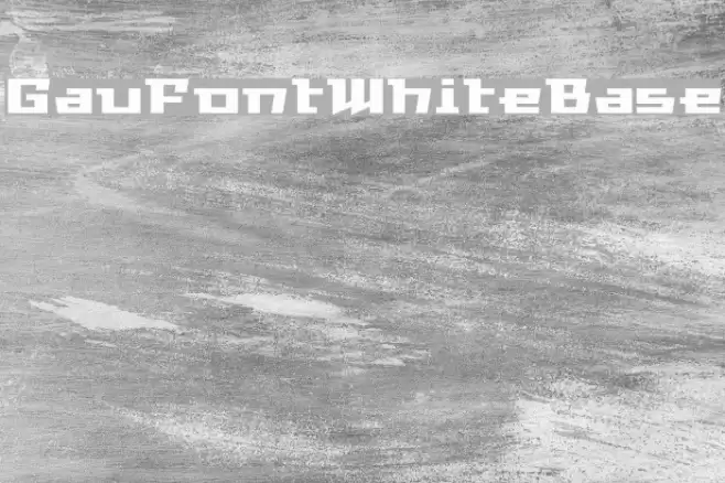 GauFontWhiteBase Font examples
