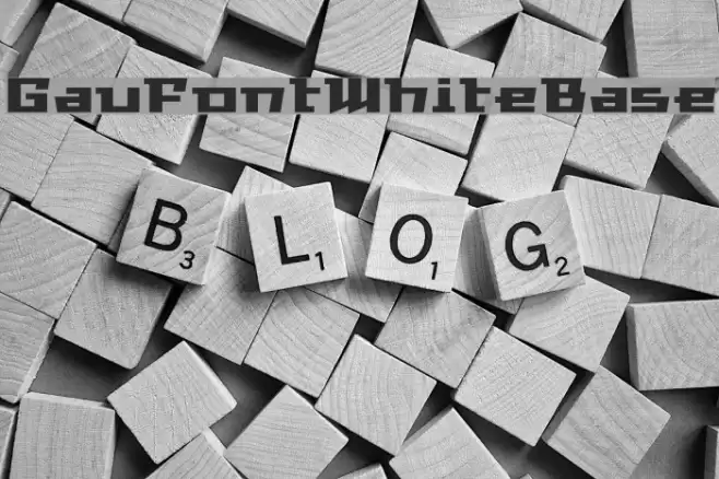 GauFontWhiteBase Font examples